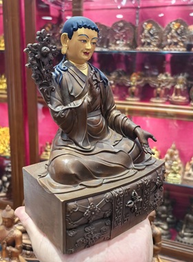 仲敦巴尊者/嘉瓦郡乃/仲敦巴/阿底峡/觉沃杰/19.5cm紫铜佛堂佛像