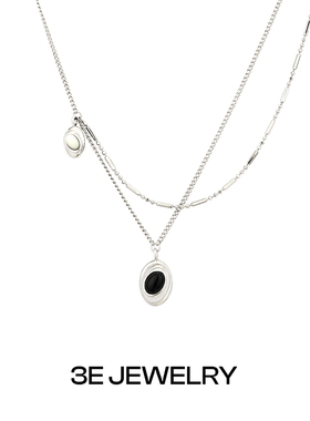 3E JEWELRY 涟漪贝母玛瑙双层项链