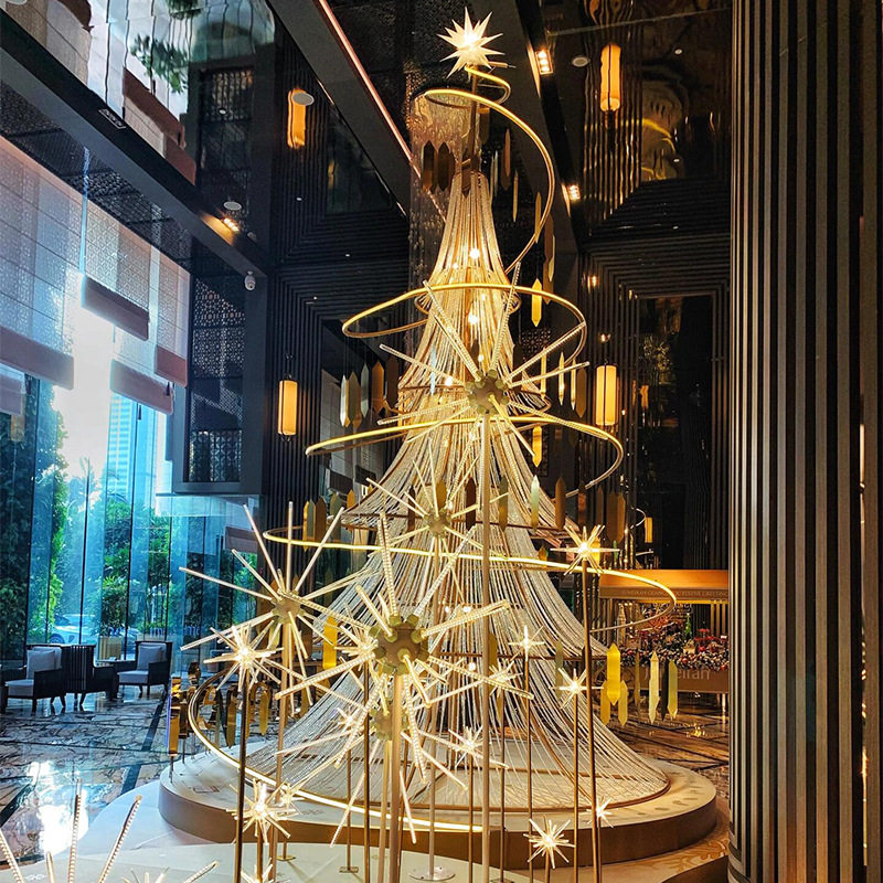 圣诞节大型铁艺框架发光圣诞树酒店商场美陈装饰户外圣诞场景布置,淘宝优惠券,粉丝福利购,淘宝优惠卷