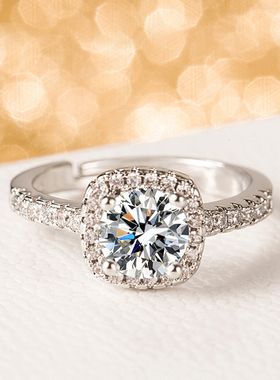 对戒结婚仿真一对莫桑石戒指道具