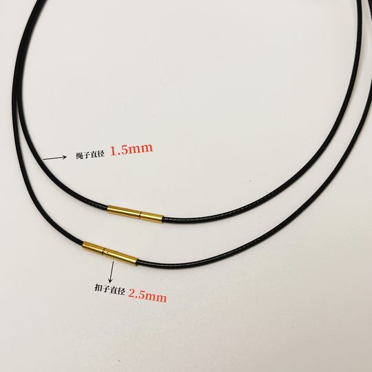 Gold Pendant Black Gold Necklace Lanyard