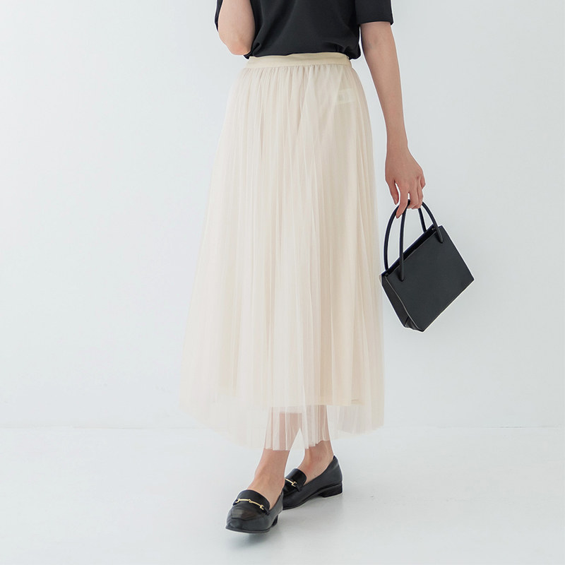 【博主同款】coca双层薄纱半身裙女装新款