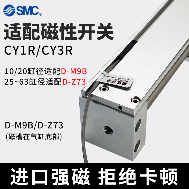 SMC磁偶式无杆气缸CY1R/CY3R10/15/20/25/32/40/100-200-300-500-图1