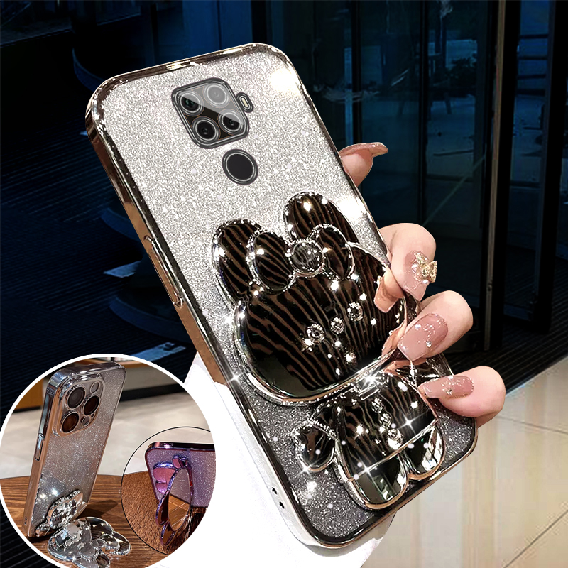 华为Nova5iPro手机壳小众创意女款硅胶保护套SPN-AL00多功能镜子支架款Huawei闪粉透明软壳navo5ipro全包镜头 - 图2