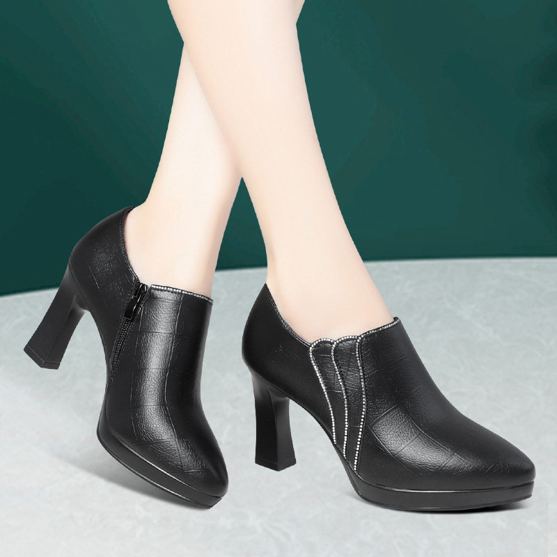 旗袍走秀高跟鞋模特形体深口单鞋真皮防水台细跟女士皮鞋春秋女鞋,淘宝优惠券,粉丝福利购,淘宝优惠卷