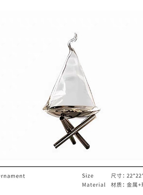 现代轻奢样板房餐桌厨房家具卖场金属果盘咖啡主题装饰组合摆件