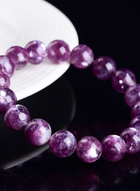 跨境蓓蓓福水晶 天然紫色祖母晶手链 紫祖母晶手串 粉祖母晶手串