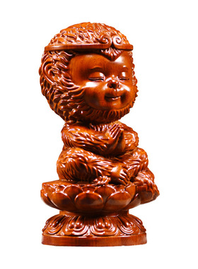 跨境花梨实木齐天大圣孙悟空佛像摆件斗战胜佛家居玄关客厅办公