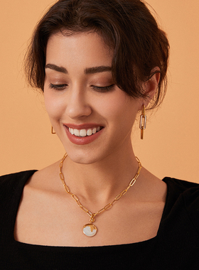 水流贝母NEVERFAR铜镀18K金