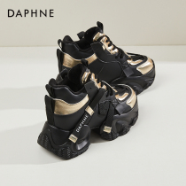 Daphne Daphne Out Street Formula ~ Retro Pine Pastry Thick Base Old Daddy Shoes Woman with Heightened Casual Shoes