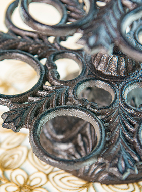 sungmor铸铁欧式复古鸡蛋架摆件