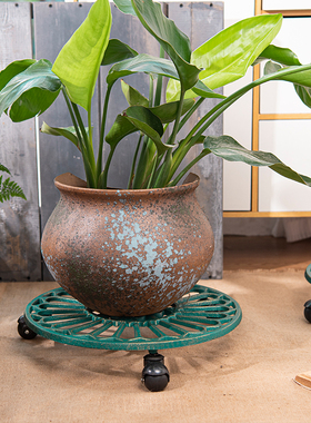 sungmor铸铁移动花盆托大号