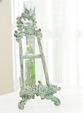 sungmor 欧式创意铸铁画架圆盘展示架报刊杂志置物架家居装饰摆件