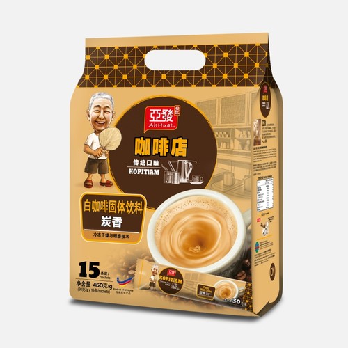 亚发白咖啡15条2包马来西亚原装进口咖啡粉速溶白咖啡原味组合装 - 图3