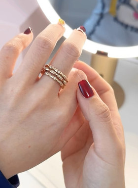 竹节开口戒男女同款情侣款