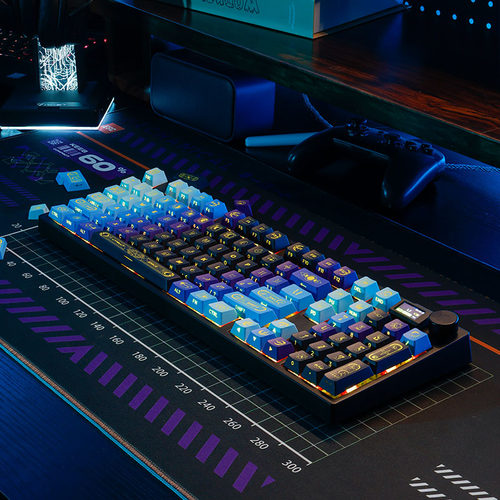 PIIFOX星月祭司dota2米拉娜透光PBT侧刻键帽热升华130键OEM键帽 - 图0