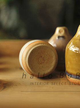 【粉丝折扣】现货日本丹波窑绅士可爱表情花瓶