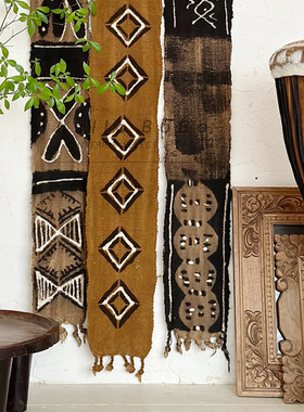 日本进口手工泥染室内装饰挂布