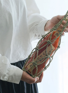 【王波波的杂货铺】现货日本须浪亨商店草编传统野菜米酒网兜