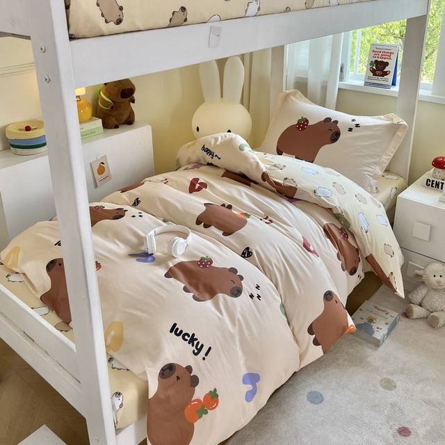 Soft and skin-friendly cotton pure cotton bedding four-piece set