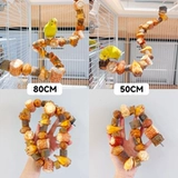 Попугай, грызущая игрушку, маленькое солнце, натуральная, избавит от скуки, саморазвлечение, подставка для птиц, черный феникс, кожа тигра, специальная подставка для моляров, птичья клетка, столб