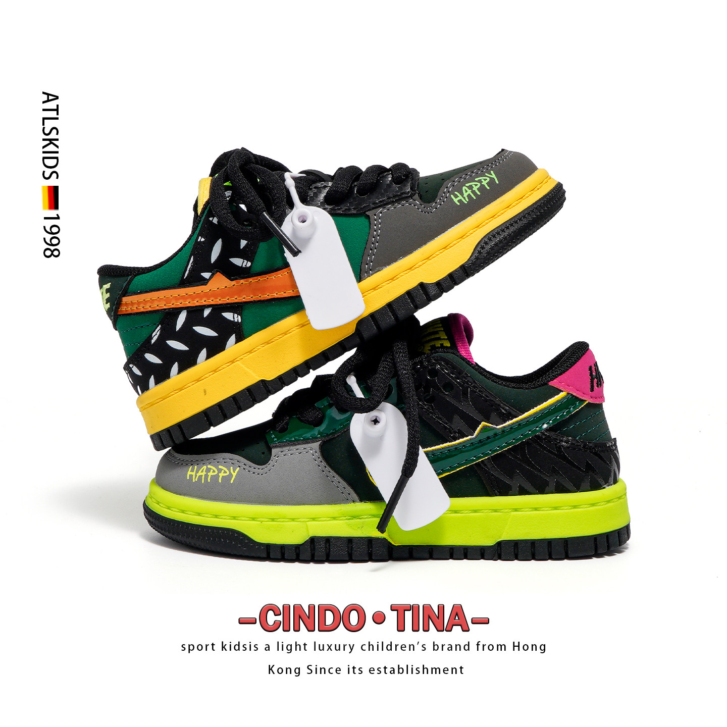 儿童鸳鸯板鞋2025秋新款女童运动鞋真皮男童低帮鞋子软底中大童鞋,淘宝优惠券,粉丝福利购,淘宝优惠卷