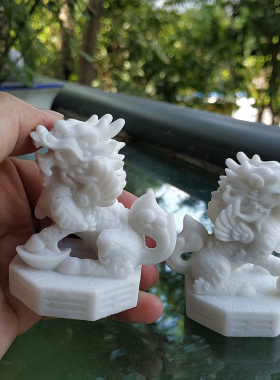 新款石雕麒麟摆件一对小号看门家居客厅神兽摆件送礼工艺品