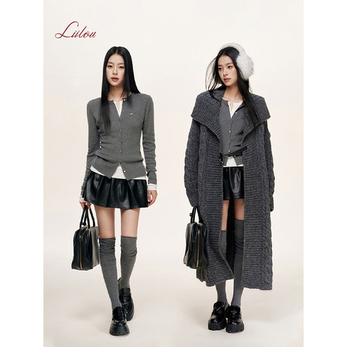 Liilou Athflow 撞色抽绳 质感立体褶皱秋冬A字皮短裙 - 图2