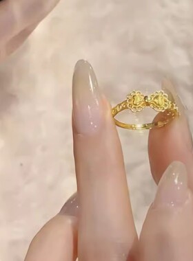 在逃公主蝴蝶结戒指女小众轻奢精