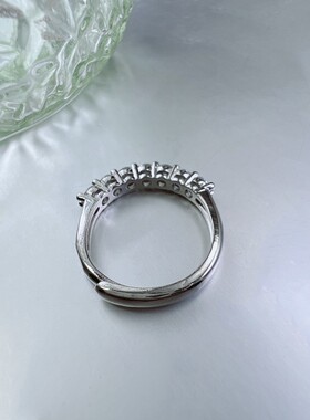新款时尚排钻戒指女时尚百搭冷淡