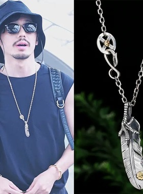 新款鹰爪羽毛同款项链高桥吾郎风