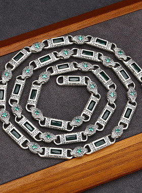 新款复古项链土耳其风镶锆石唐草