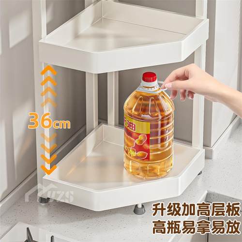 厨房置物架台面转角多功能三角架调料品调味罐收纳架子刀架调味料 - 图3