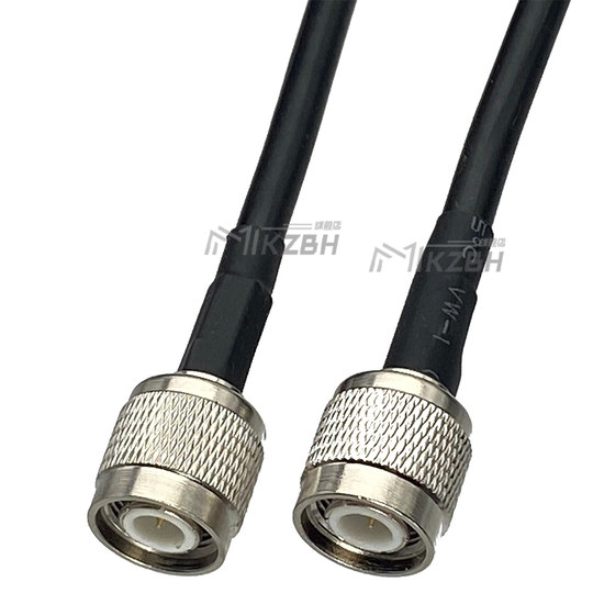 GNSS线驾考差分GPS馈线蘑菇头 RTK测量驾校驾考天线连接线50-3D铜线双TNC公头平地仪跳线驾培转接线北斗GPS线