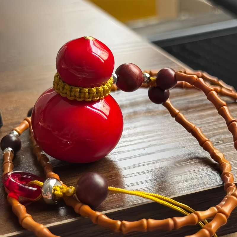 葫芦毛衣链长款新中式原创设计轻奢小众项链绿色吊坠女款 - 图2