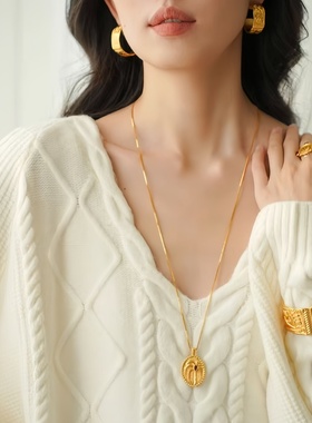 棕榈珍宝小众高级感毛衣链送礼