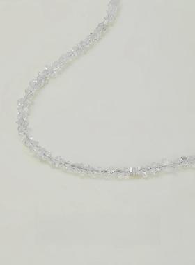 双层水滴锁骨链日常小众设计感