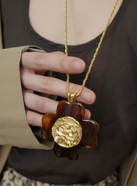 吴昕同款四叶草复古项链