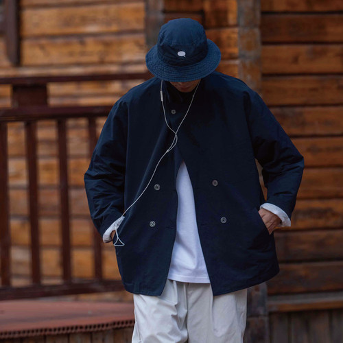Hungry Artist2025秋款双排扣休闲西服男藏青色西装夹克日系外套 - 图0