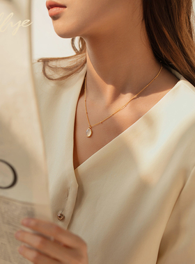 高级感纯银天然玉髓项链女