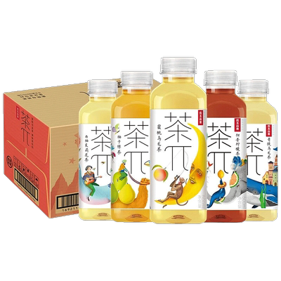 农夫山泉茶π茶派500ml*15瓶整箱装蜜桃乌龙果味饮料混合口味饮品