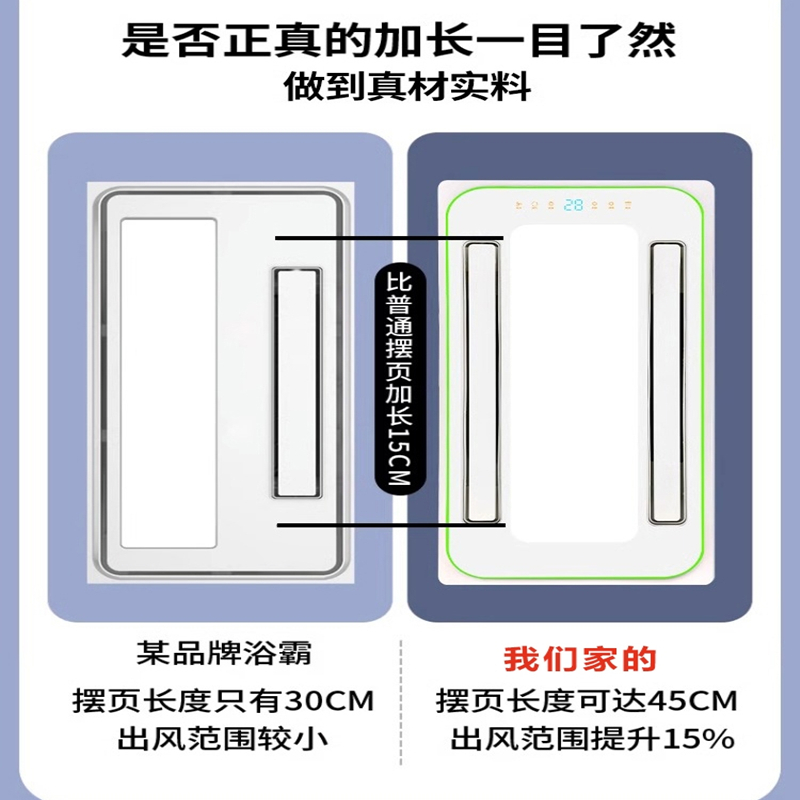 好太太风暖浴霸集成吊顶卫生间照明排气扇一体暖风机浴室双取暖器 - 图2