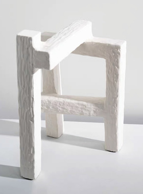 抽象建筑摆件树脂软装饰品样板间客厅玄关酒店电视柜博古架