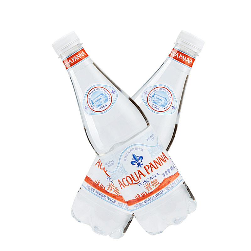 acqua panna普娜天然矿泉水弱碱性水意大利进口水500ml*24瓶装