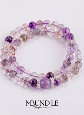 摩邦珠宝云梦仙子-超七水晶手链6-7mm顶珠9-10mm