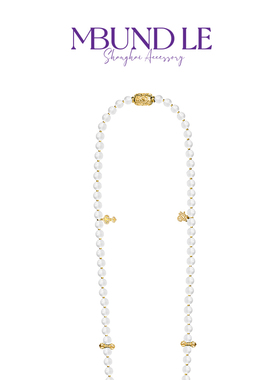 摩邦珠宝乐哉自在·108子白髓髓珠串长项链时尚百搭新款节日礼物