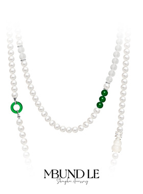 摩邦珠宝斯人若琪-贝珠珠链项链时尚百搭节日礼物