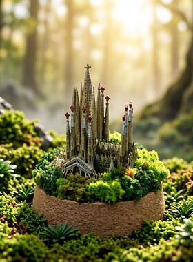 纯手工制作书房微缩场景