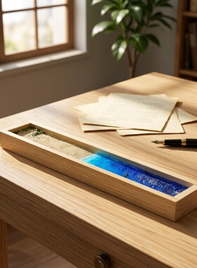 手工月光宝盒木盒小夜灯摆件