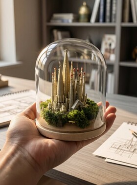 纯手工制作书房微缩场景